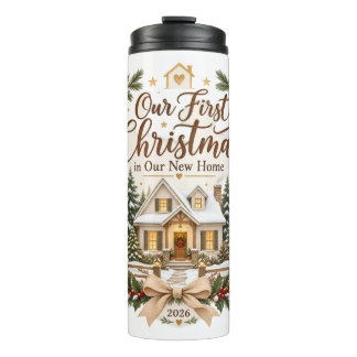 Termo Nuestro Primer Navidad en Nuestra Nueva Casa Adorn