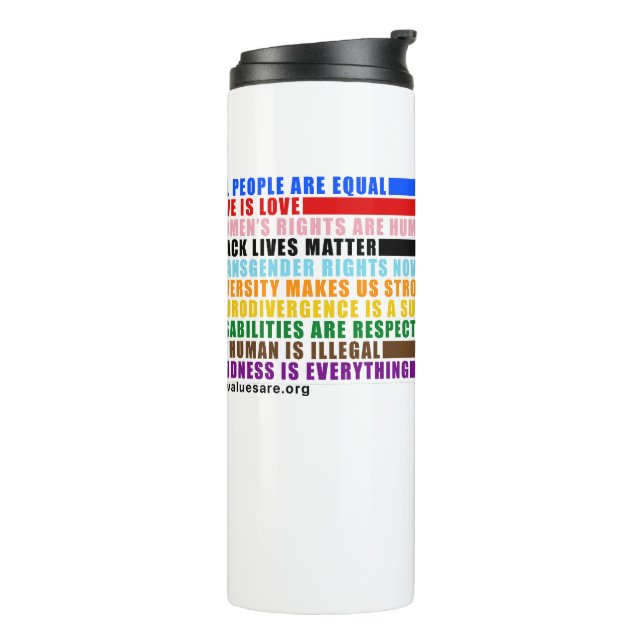 Termo Nuestros Valores Son Tumblores Termales (Rotado hacia la izquierda)