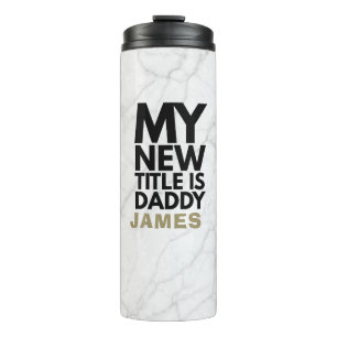 Termo Nuevo papá moderno de mármol