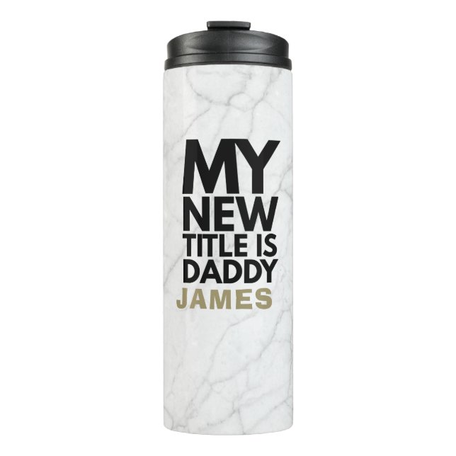 Termo Nuevo papá moderno de mármol (Anverso)