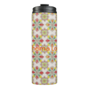 Termo Nuevo patrón BOHO rojo y verde