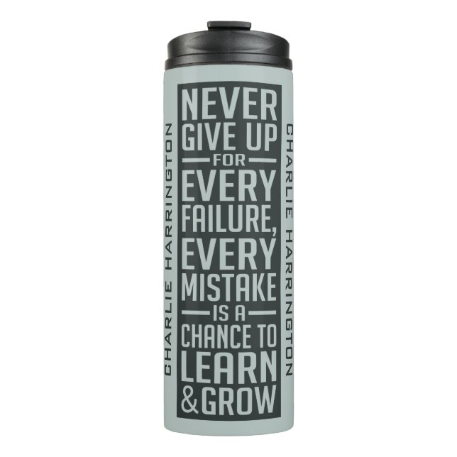 Termo NUNCA RENUNCIAR al nombre personalizado opcional t (Anverso)