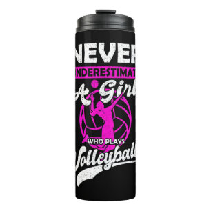 Termo Nunca Subestimes A Un Chica Que Juega Al Voleibol