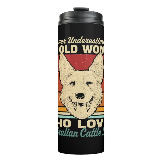 Termo Nunca subestimes a una anciana que ama Australia (Anverso)