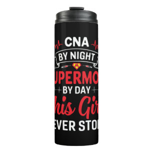 Termo Nurs Gift CNA De Noche Supermom