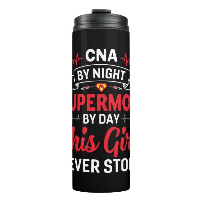 Termo Nurs Gift CNA De Noche Supermom (Anverso)