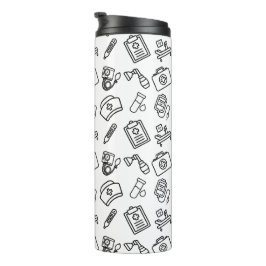 Termo Nurse Life Icon Pattern Travel Tumbler