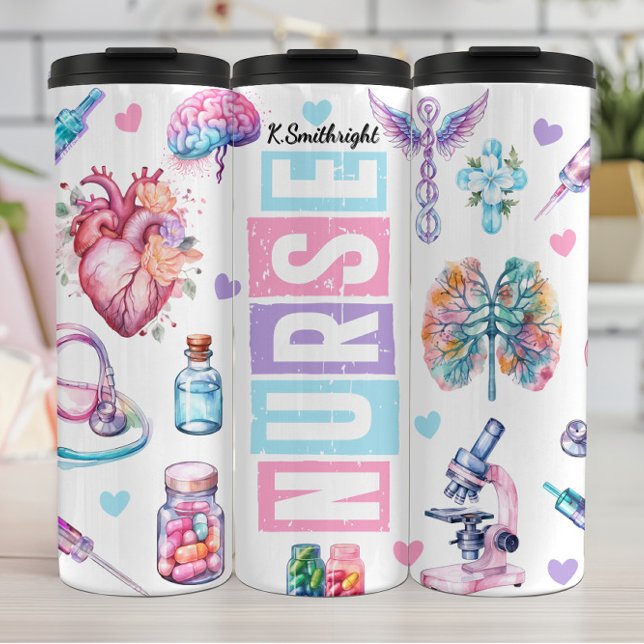 Termo Nurse Life Medical Organ Collage (Subido por el creador)