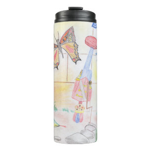 Termo Obra de arte de niños personalizados, juguete de d