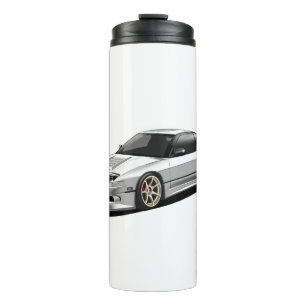 Termo obra de arte dibujada a mano de nissan 240sx 