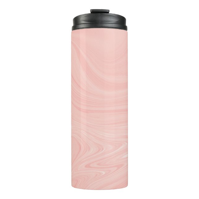 Termo Obra de arte elegante de mármol líquido Naranja ab (Anverso)