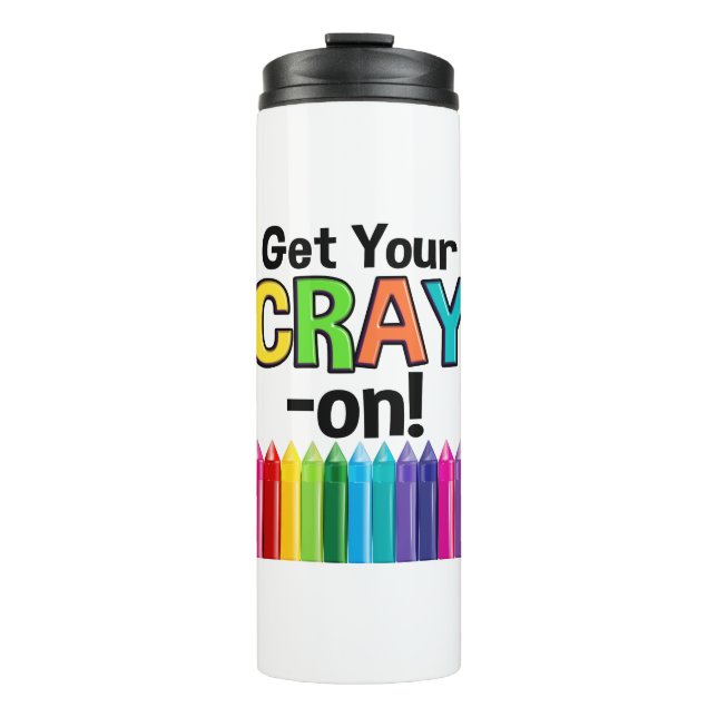 Termo Obtén tu blog Cray On Rainbow Crazy Crayon Art Tea (Anverso)