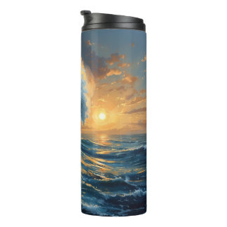 Termo Ocean Wave Sunset Art – Abstract Sea Design 