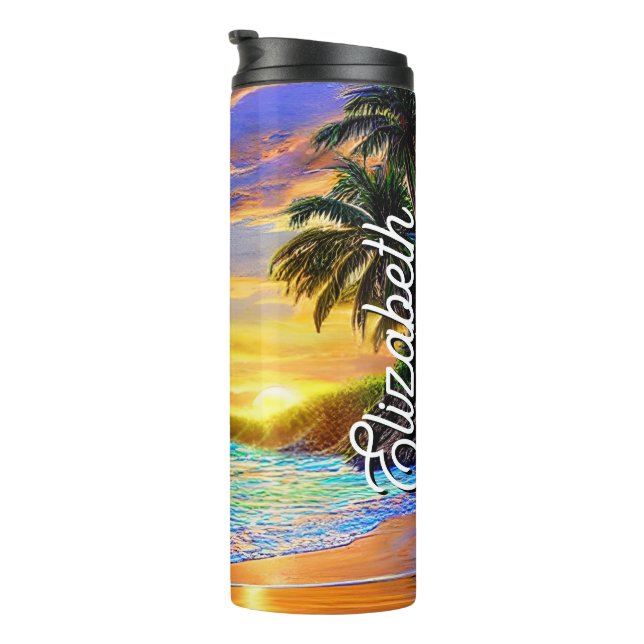 Termo Océano azul turquesa Sunset (Rotado hacia la derecha)