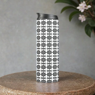 Termo Octagin floral de leafy negro