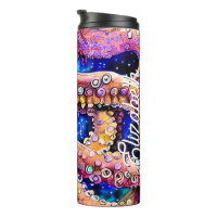 Octopus acuarela de personalizable con nombre