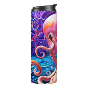Termo Octopus rosado