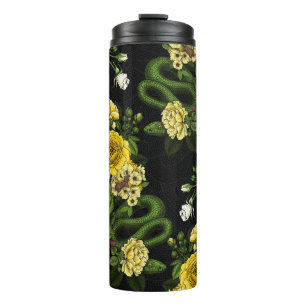 Termo Oculto en los rosas, amarillo y verde