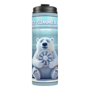 Termo Odio el calor del verano - Osito polar lindo en la