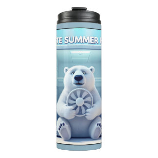 Termo Odio el calor del verano - Osito polar lindo en la