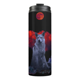Termo Oh Wolf Moon | Tumbler de café de Gótico térmico