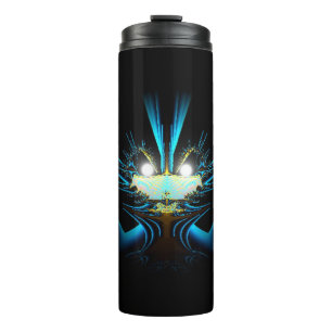 Termo Ojos Brillantes Criatura Azul Luminosa