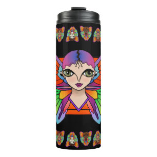 Termo Ojos grandes y alas mariposas