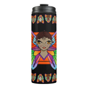 Termo Ojos grandes y alas mariposas