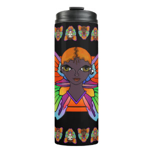 Termo Ojos grandes y alas mariposas