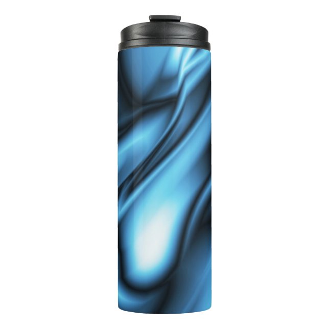 Termo Ola de seda azul (Anverso)