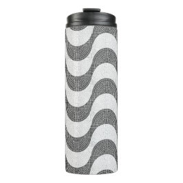 Termo Olas blancas y negras de adoquín de Portugal