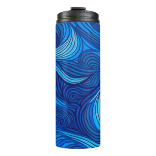 Termo Olas de agua de océano azul turquesa abstracto  