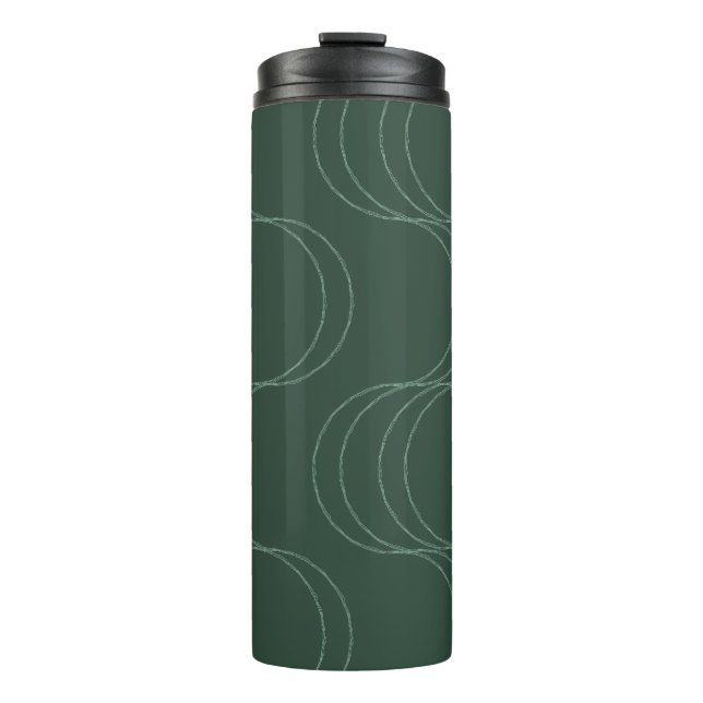 Termo Olas de calma Verde musgo oliva profundo (Anverso)
