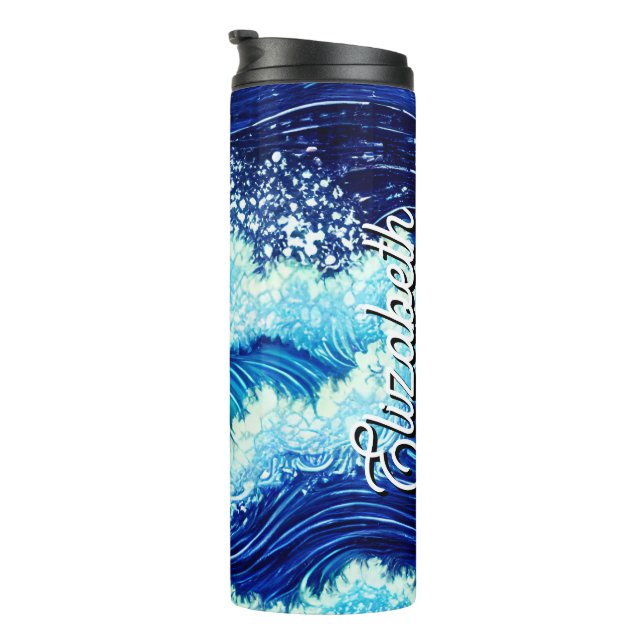 Termo Olas del océano azul (Rotado hacia la derecha)