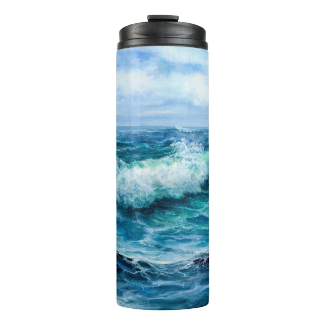 Termo Olas en el océano. Impresionismo moderno, modernis (Anverso)