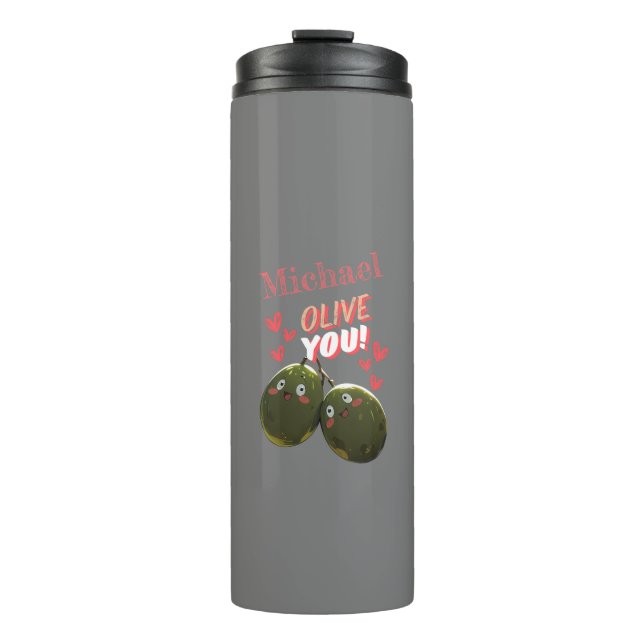 Termo Olive You Two Olives Hearts (Anverso)
