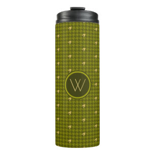 Termo Olivo con Tumbler Termal de Houndstoth con Acento