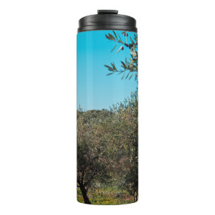 Termo Olivos en el paisaje de Apulia en otoño. ag