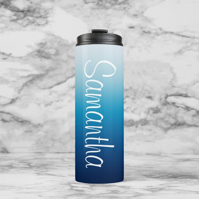 Termo Ombre azul marino y cielo personalizado (Subido por el creador)