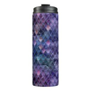 Termo Ombre Morado Brillante y Escamas de Dragón con Bri