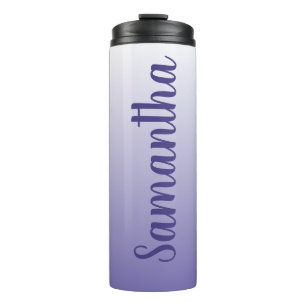 Termo Ombre personalizado de pervinca y blanco
