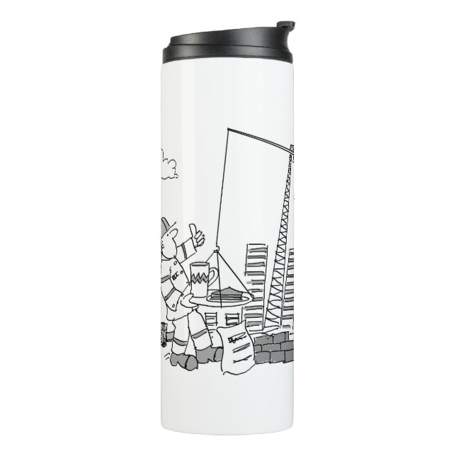 Termo Operador de la grúa del sitio de construcción (Rotado hacia la izquierda)