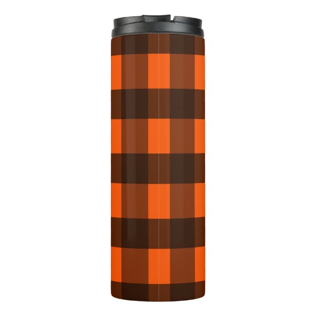 Termo Orange and Black Guingham (Reverso)