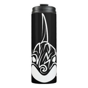 Termo Orca tribal negra y blanca
