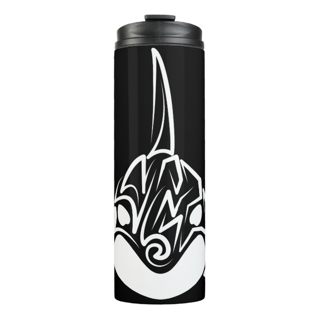 Termo Orca tribal negra y blanca (Anverso)