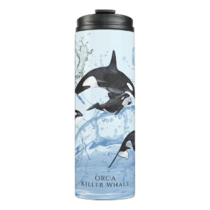 Termo Orcas de color blanco y negro increíbles