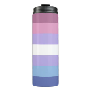 Termo Orgullo bisexual, impresión a rayas, orgullo LGBTQ