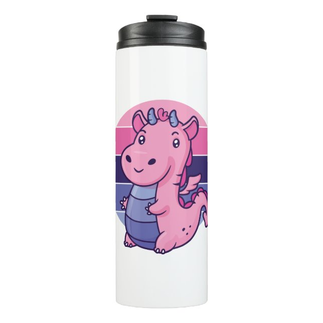 Termo Orgullo de la bandera omnisexualidad del dragón om (Anverso)