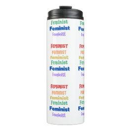 Termo orgullo feminista - fuente divertida - tumbler tér