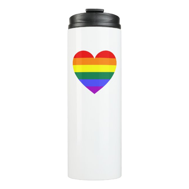 Termo Orgullo gay LGBT Corazón arcoiris (Anverso)